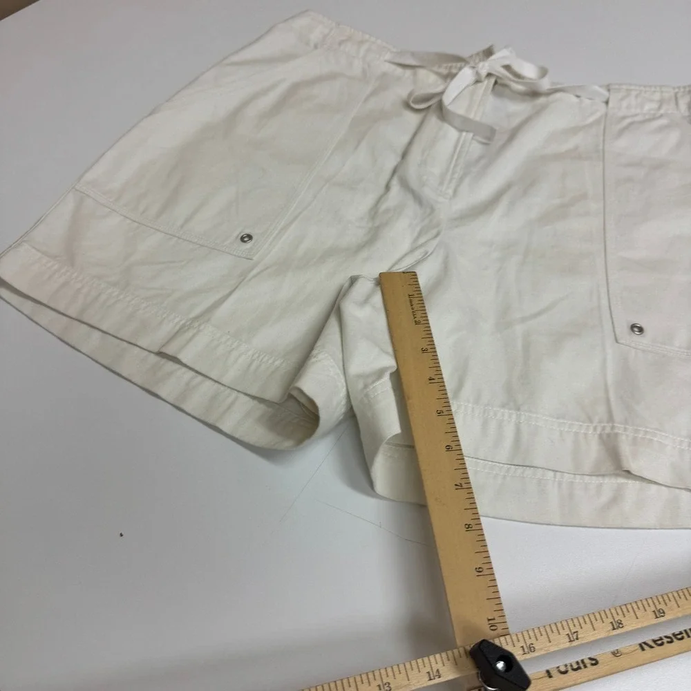 Lauren Ralph Lauren Shorts Womens 16W White Cotton Cargo Utility Drawstring‎